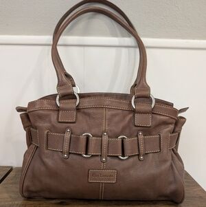 Guy Laroche Leather Handbag Chocolate Brown Leather Shoulder bag